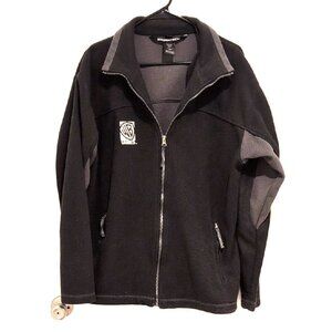 Stormtech Black and Gray Zip-Up Fleece Jacket With WB Games Logo